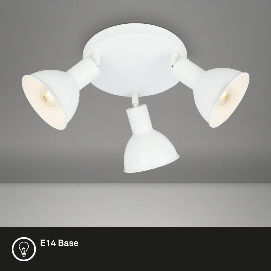 Briloner 2674-036 - Spotlight RETRO 3xE14/25W/230V white