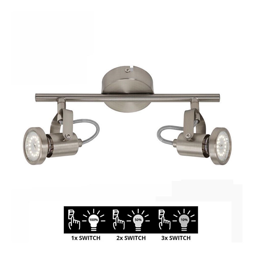 Briloner 2712-022 - LED Dimming spotlight SEMPLICE 2xGU10/5W/230V