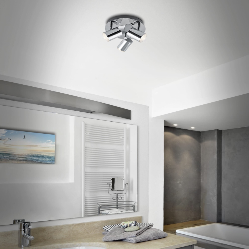 Briloner 2731-038 - CUP 3xGU10/5W/230V Spotlight, Polished Chrome