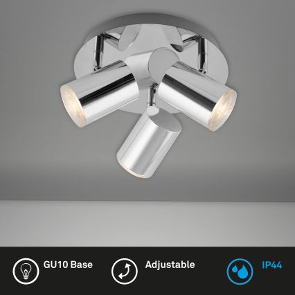 Briloner 2731-038 - CUP 3xGU10/5W/230V Spotlight, Polished Chrome