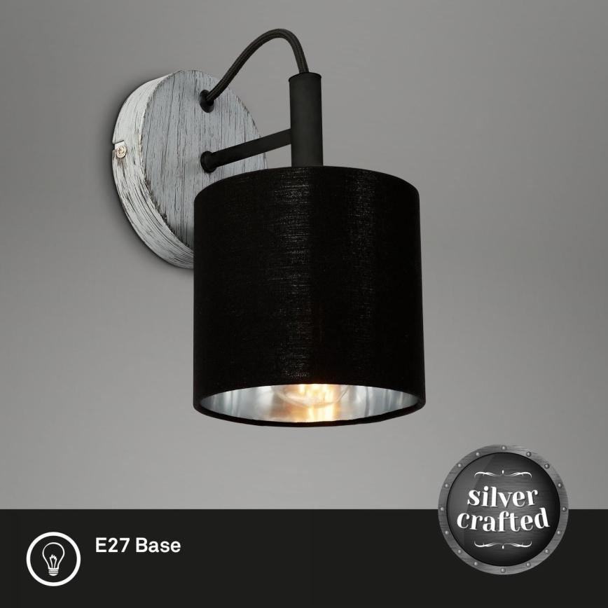 Briloner 2737-014 - Wall light SILVER CRAFTED 1xE14/25W/230V