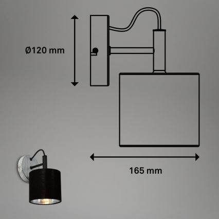 Briloner 2737-014 - Wall light SILVER CRAFTED 1xE14/25W/230V