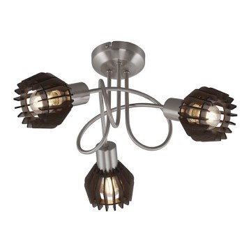 Briloner 2812-032 - Surface-mounted chandelier NATURE 3xE14/5,5W/230V