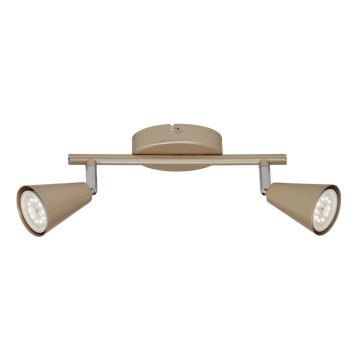 Briloner 2849-027 - LED Spotlight GOLD BASIC 2xGU10/5W/230V