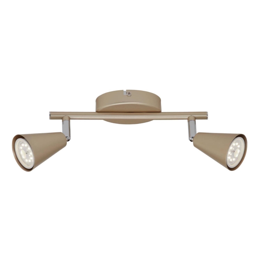 Briloner 2849-027 - LED Spotlight GOLD BASIC 2xGU10/5W/230V