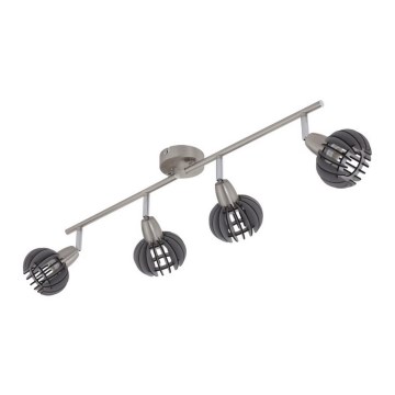Briloner 2852-046 - Spotlight RETRO 4xE14/5,5W/230V rubber tree