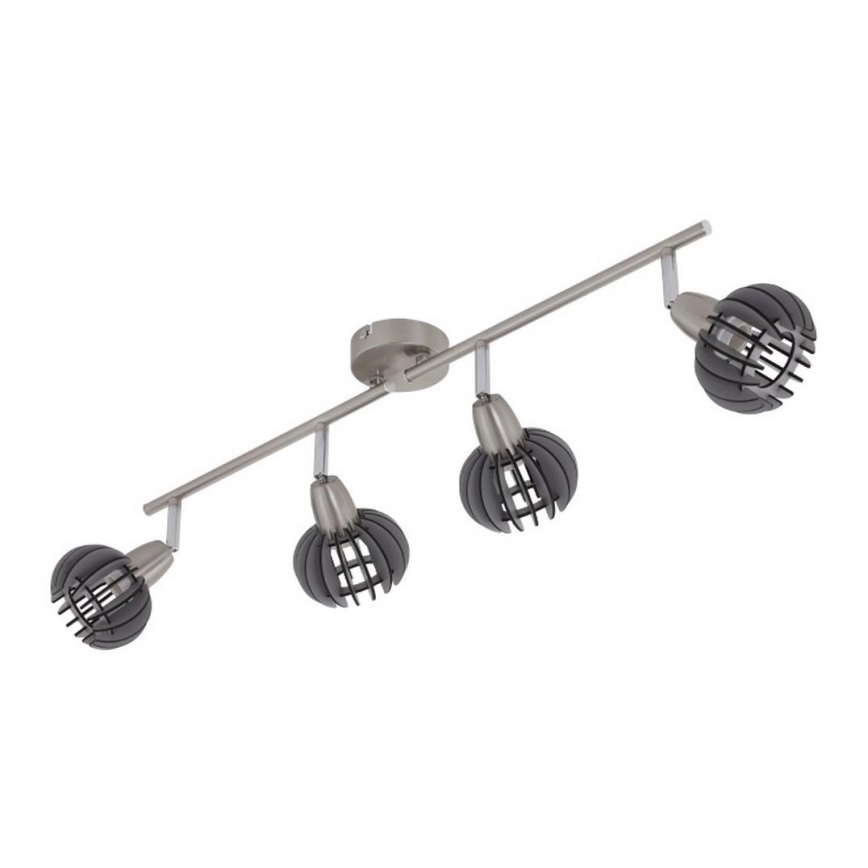 Briloner 2852-046 - Spotlight RETRO 4xE14/5,5W/230V rubber tree