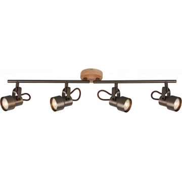 Briloner 2872-045 - LED Spotlight TAHUN 4xGU10/5W/230V 3000K brown