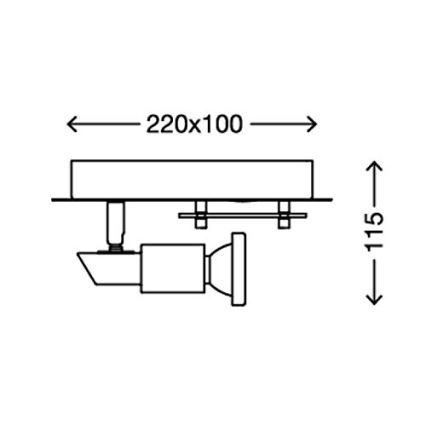 Briloner 2879-022 - LED Ceiling light COMBINATA 1xGU10/3W + LED/5W/230V