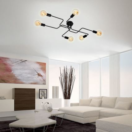 Briloner 2887-065 - Surface-mounted chandelier FARETTO 6xE27/60W/230V