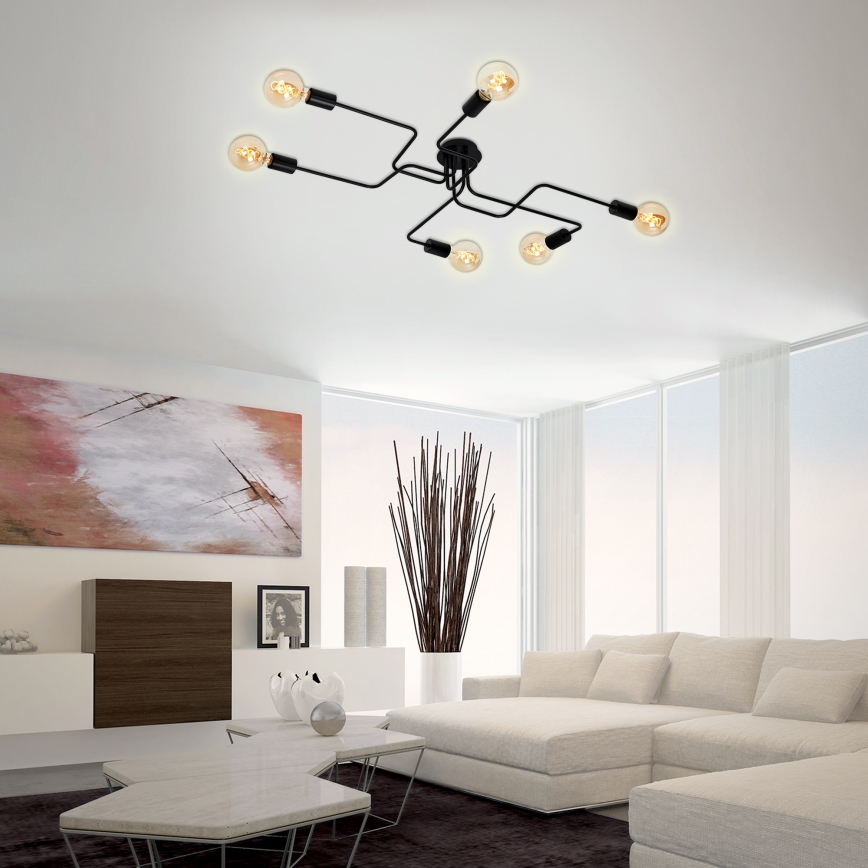 Briloner 2887-065 - Surface-mounted chandelier FARETTO 6xE27/60W/230V