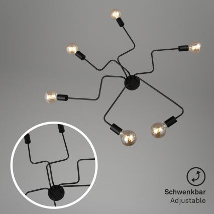 Briloner 2887-065 - Surface-mounted chandelier FARETTO 6xE27/60W/230V