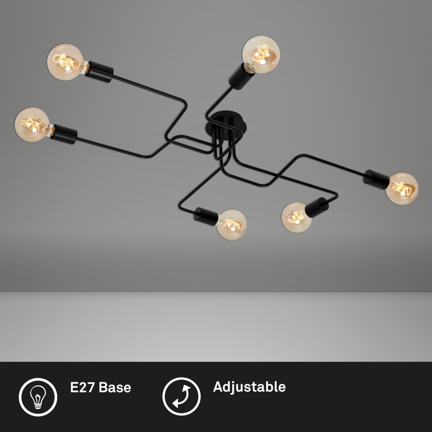 Briloner 2887-065 - Surface-mounted chandelier FARETTO 6xE27/60W/230V
