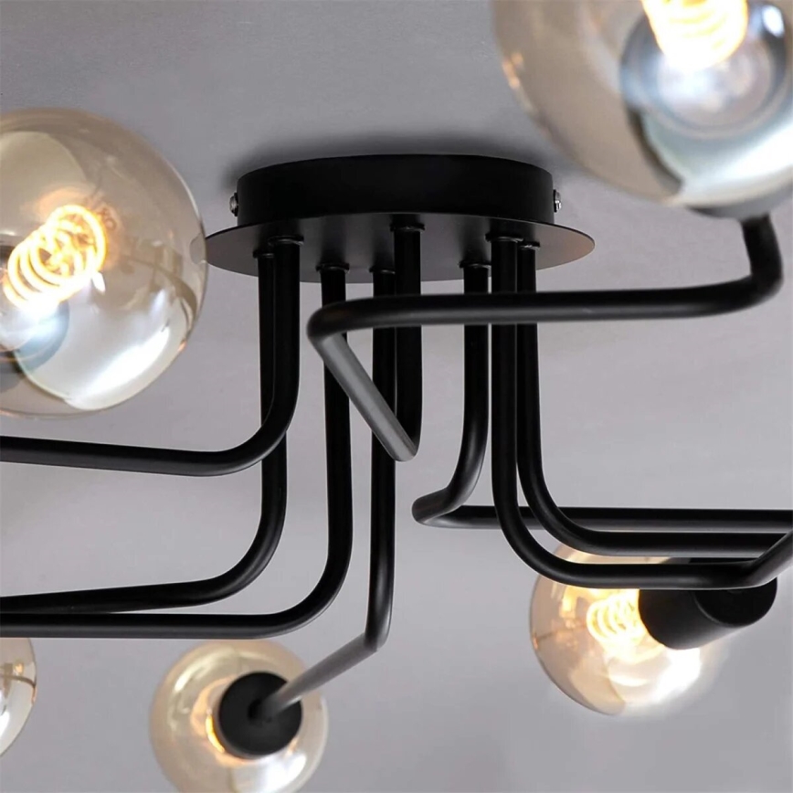 Briloner 2888-085 - Surface-mounted chandelier FARETTO 8xE27/60W/230V black