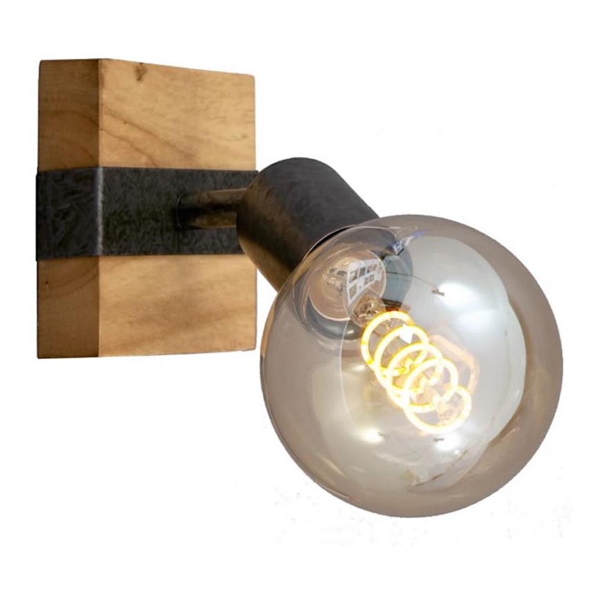 Briloner 2900-011 - Wall spotlight WOOD BASIC 1xE27/25W/230V