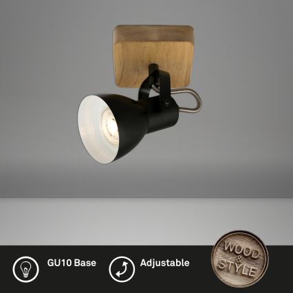 Briloner 2902-015 - Spotlight SPOT 1xGU10/35W/230V rubber tree