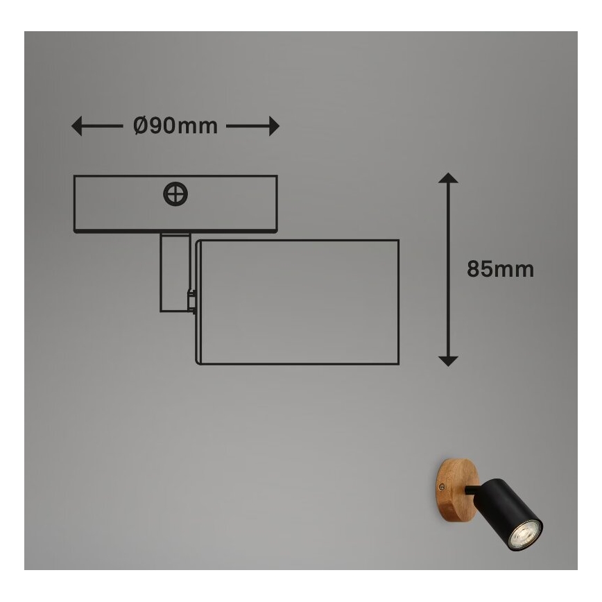 Briloner 2922-015 - Wall spotlight SPOT 1xGU10/9W/230V