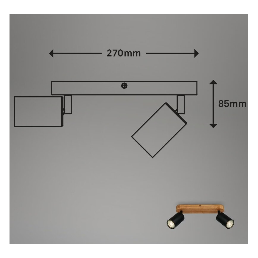 Briloner 2922-025 - Spotlight SPOT 2xGU10/9W/230V