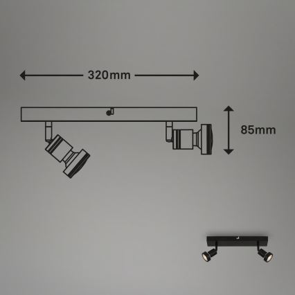 Briloner 2926-025 - LED Spotlight 2xGU10/4,9W/230V