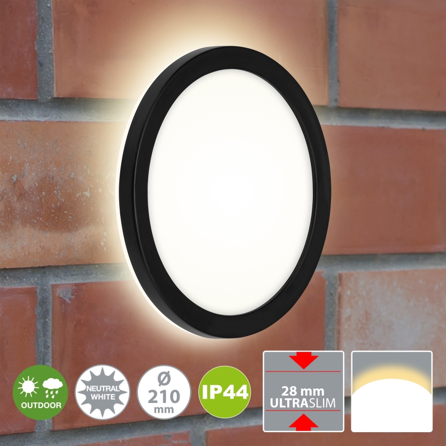 Briloner 3008-015 - LED Ceiling light LED/8W/230V diameter 21 cm black IP44