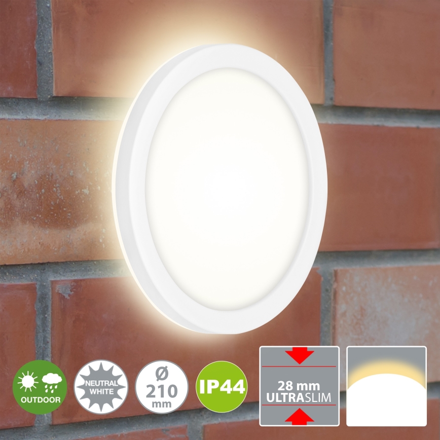 Briloner 3008-016 - LED Ceiling light LED/8W/230V d. 21 cm white IP44