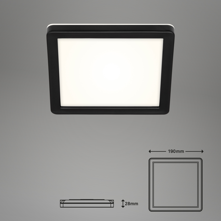 Briloner 3010-015 - LED Ceiling light LED/8W/230V 19x19 cm black IP44