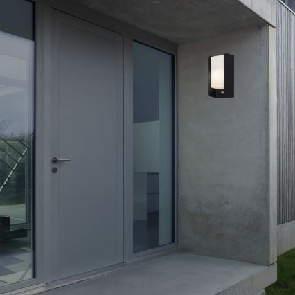 Briloner 3017-015 - Outdoor wall light with a sensor BOKS 1xE27/12W/230V IP44