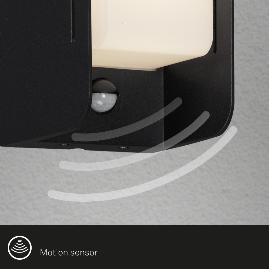 Briloner 3017-015 - Outdoor wall light with a sensor BOKS 1xE27/12W/230V IP44