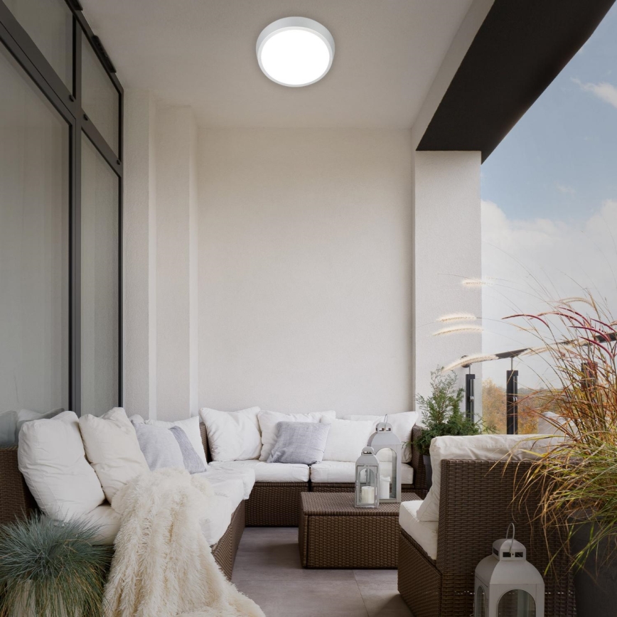 Briloner 3018-014 - LED Bathroom ceiling light HAGEN LED/24W/230V IP44 white