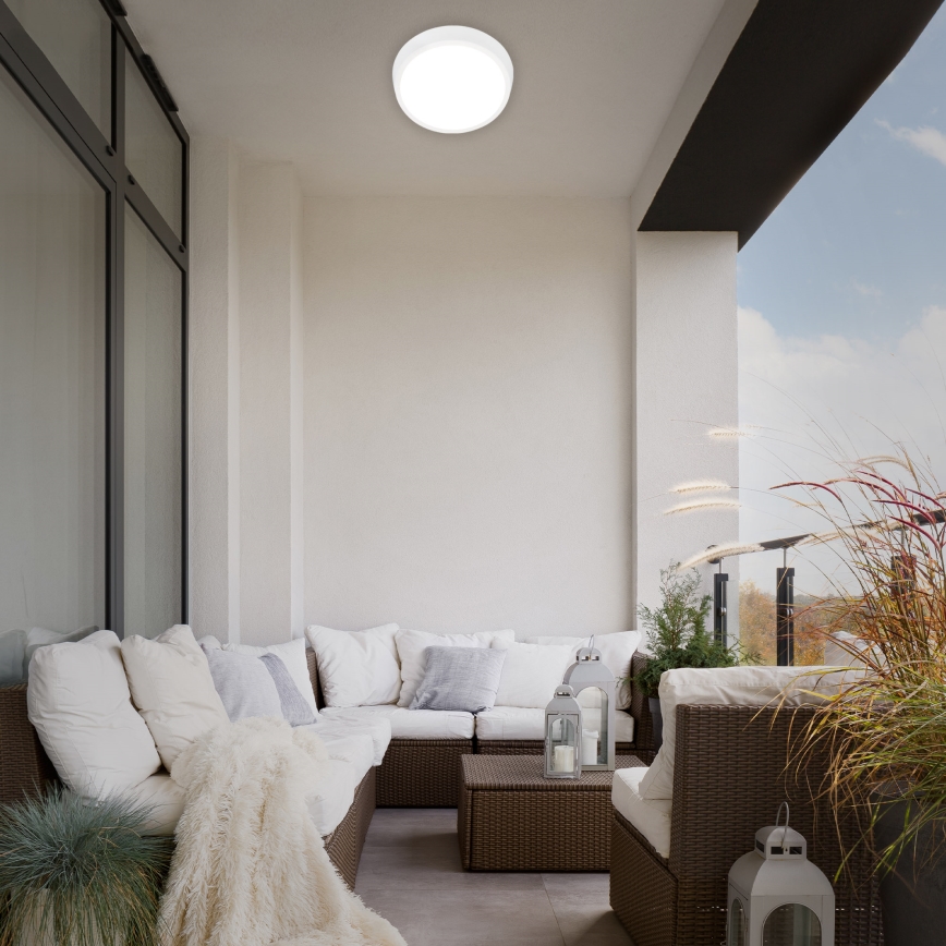 Briloner 3018-016 - LED Outdoor ceiling light HAGEN LED/24W/230V 4000K IP44 white