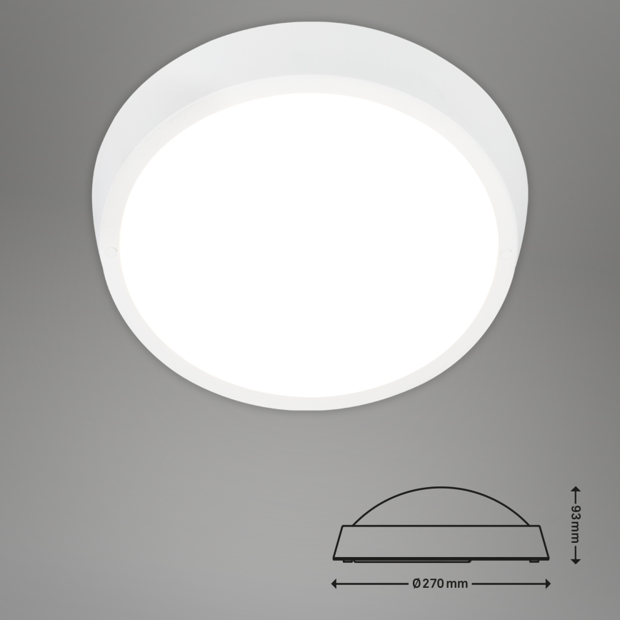 Briloner 3018-016 - LED Outdoor ceiling light HAGEN LED/24W/230V 4000K IP44 white