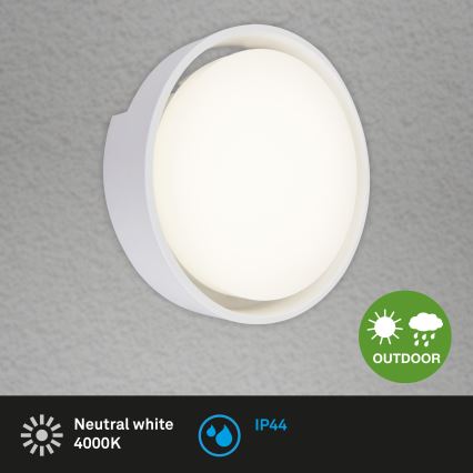 Briloner 3019-016 - LED Outdoor wall light GENUA LED/18W/230V IP44 white