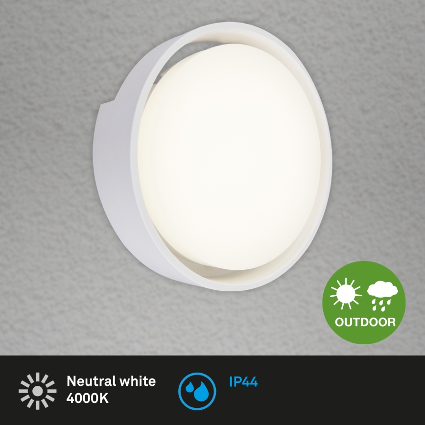 Briloner 3019-016 - LED Outdoor wall light GENUA LED/18W/230V IP44 white