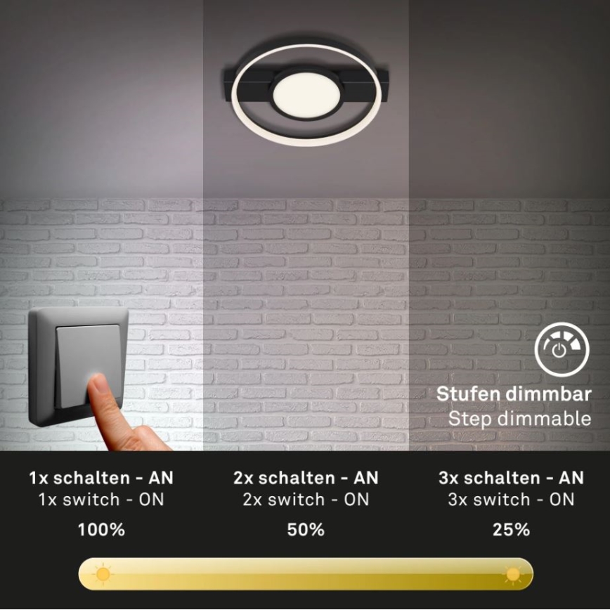 Briloner 3026-015 - LED Dimmable ceiling light FRAME LED/33W/230V