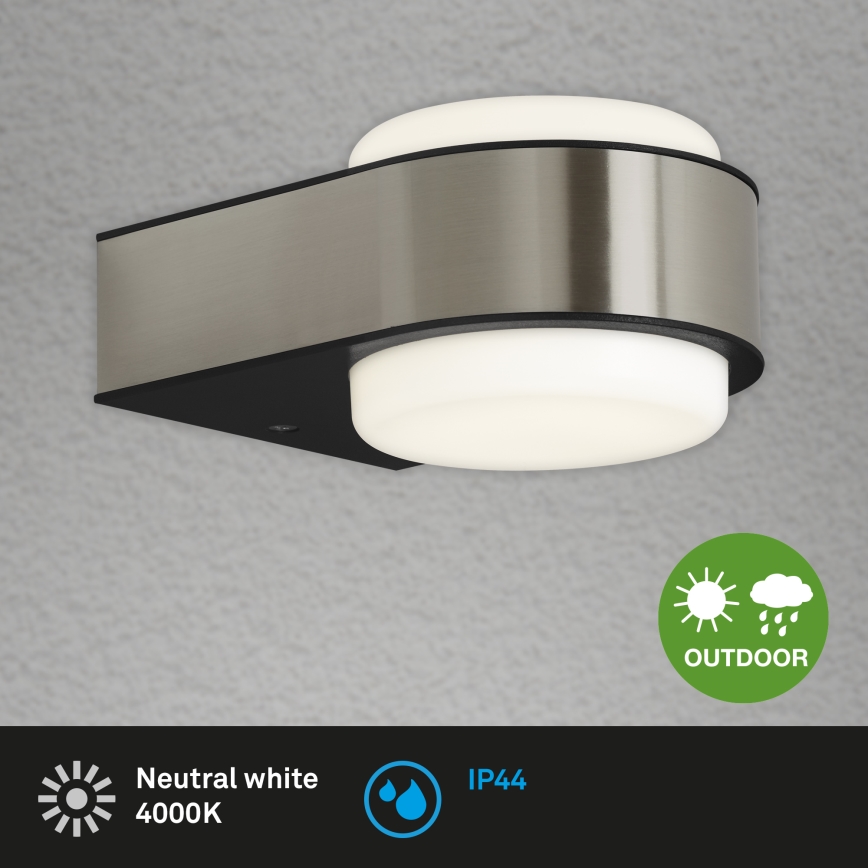 Briloner 3035-012- LED Outdoor wall light HANAU LED/6,5W/230V IP44 matte chrome