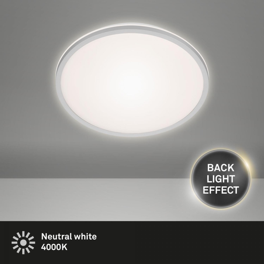 Briloner 3046-014 - LED Ceiling light LED/15W/230V 4000K d. 28 cm silver