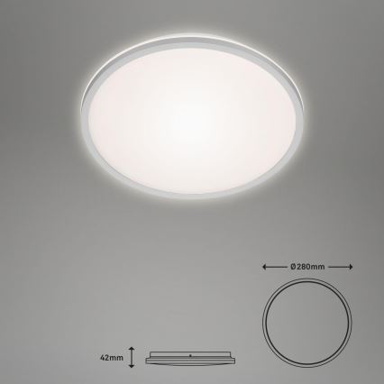 Briloner 3046-014 - LED Ceiling light LED/15W/230V 4000K d. 28 cm silver