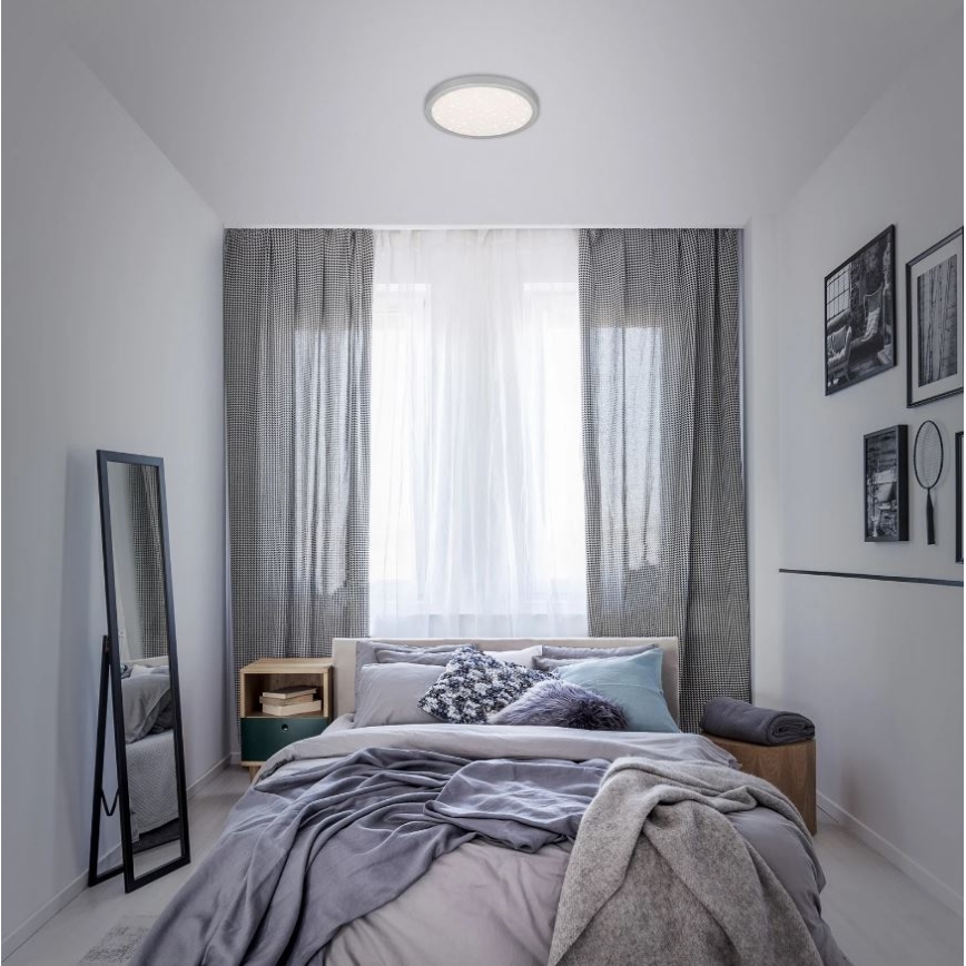 Briloner 3048-014 - LED Ceiling light RUNA LED/18W/230V silver