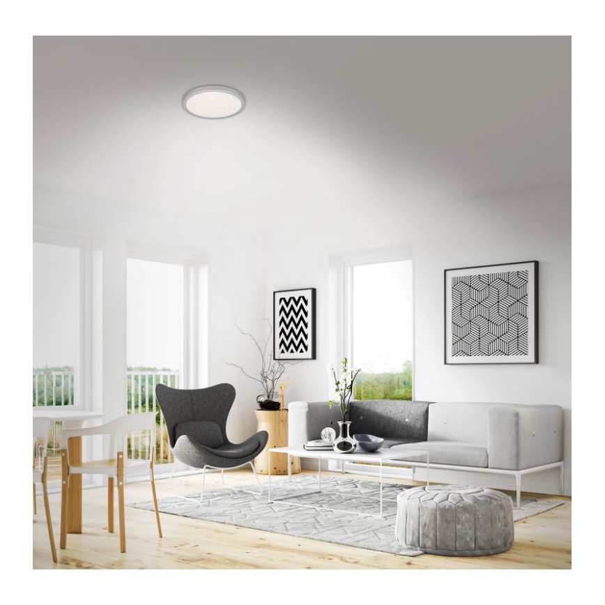 Briloner 3048-014 - LED Ceiling light RUNA LED/18W/230V silver
