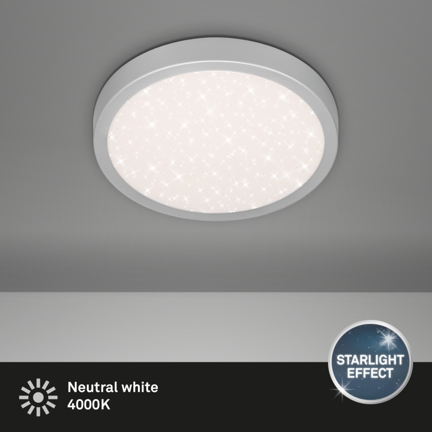 Briloner 3048-014 - LED Ceiling light RUNA LED/18W/230V silver