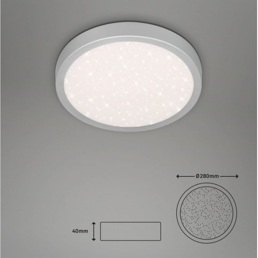 Briloner 3048-014 - LED Ceiling light RUNA LED/18W/230V silver