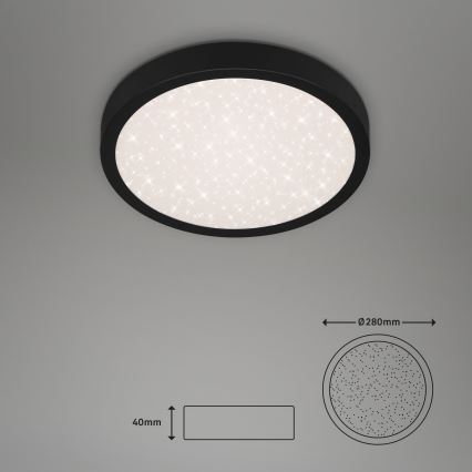Briloner 3048-015 - LED Ceiling light RUNA LED/18W/230V black