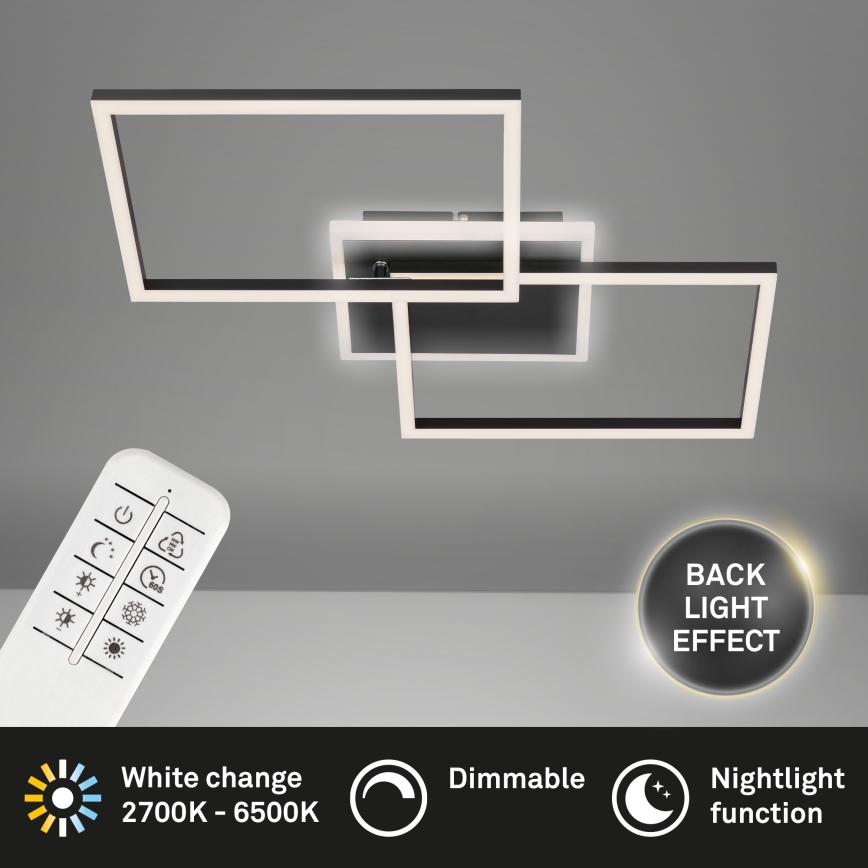 Briloner 3049-015 - LED Dimmable ceiling light FRAME LED/40W/230V + remote control