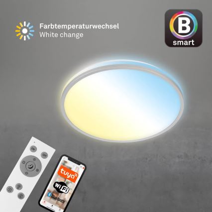 Briloner 3064-014 - IVY LED Dimmable Ceiling Light, 24W/230V, Wi-Fi Tuya, Ø 33.3 cm + Remote Control