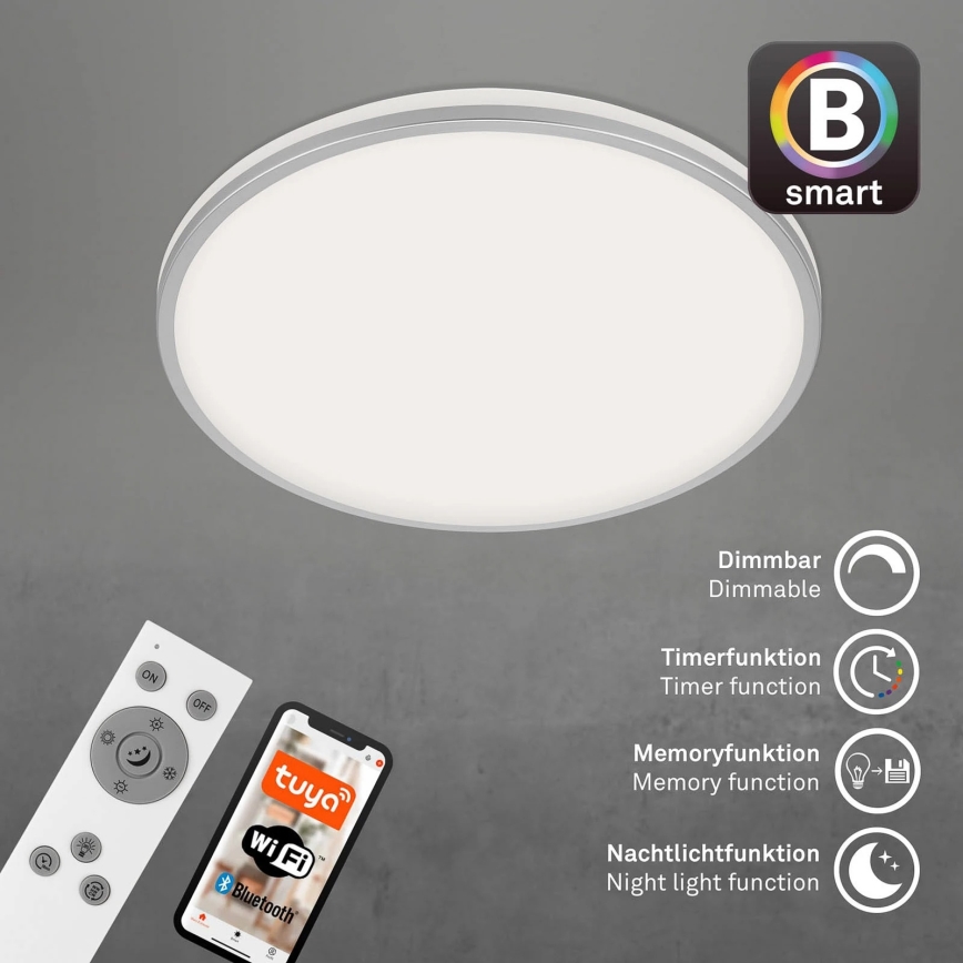 Briloner 3065-014 - IVY Dimmable LED Ceiling Light LED/42W/230V Wi-Fi Tuya Ø 49 cm + Remote Control