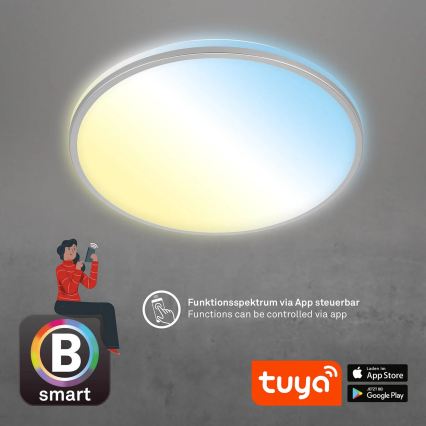 Briloner 3065-014 - IVY Dimmable LED Ceiling Light LED/42W/230V Wi-Fi Tuya Ø 49 cm + Remote Control