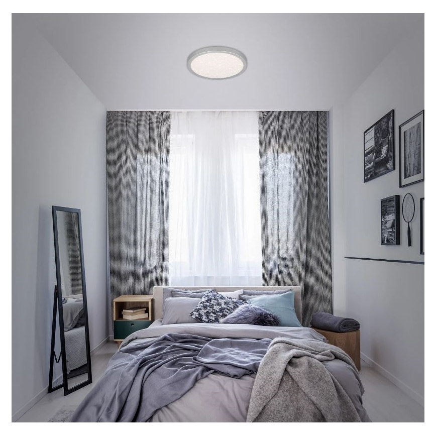 Briloner 3071-014 - LED Ceiling light RUNA LED/24W/230V silver