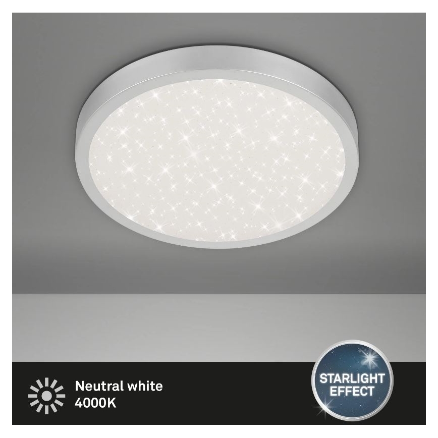 Briloner 3071-014 - LED Ceiling light RUNA LED/24W/230V silver