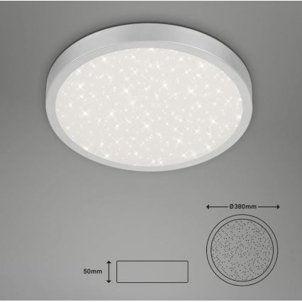 Briloner 3071-014 - LED Ceiling light RUNA LED/24W/230V silver