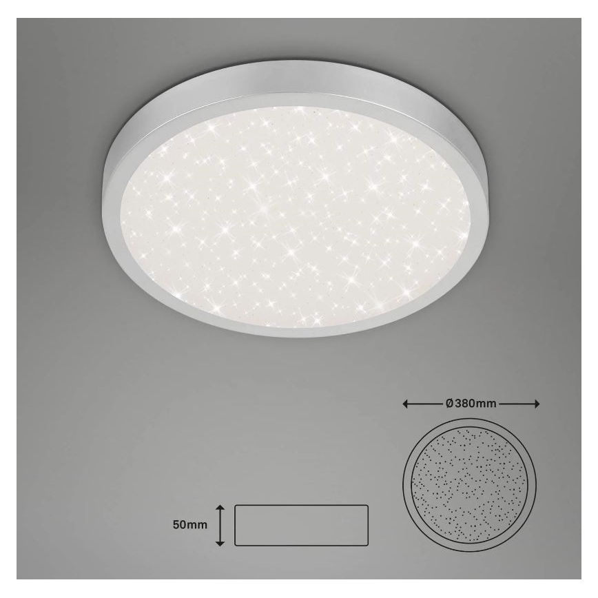 Briloner 3071-014 - LED Ceiling light RUNA LED/24W/230V silver